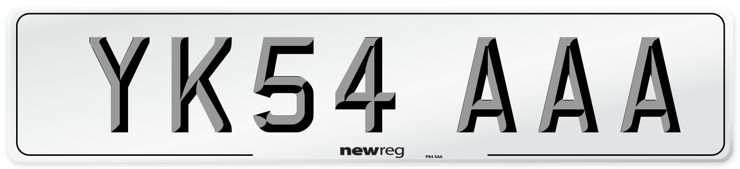 YK54 AAA Number Plate from New Reg